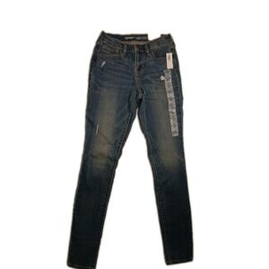 Old Navy Denim Jeans Size 00 Midrise Curvy Skinny Faded Country Western Rocker